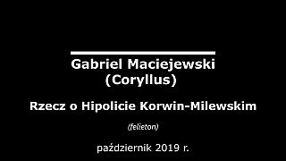 Pogadanka o Hipolicie Milewskim